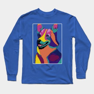 Colorful Corgi Long Sleeve T-Shirt